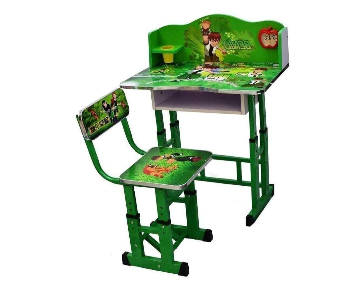  Vavas Height Adjustable Kids Study Table With Chair - Green - Zoom Image