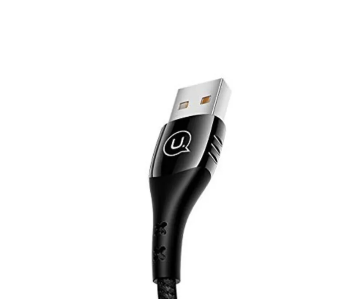 Usams USB To Type-C Data Sync and Charging Cable - Black and Silver - Zoom Image 2