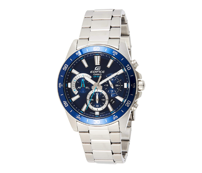 Casio Edifice EFV-570D-2AVUDF Blue Dial Chronograph Watch for Men - Silver - Zoom Image 1