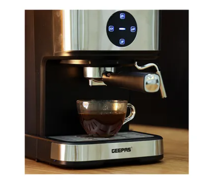 Geepas GCM41511 1.5 Liter Cappuccino Maker - Black and Silver - Zoom Image 3