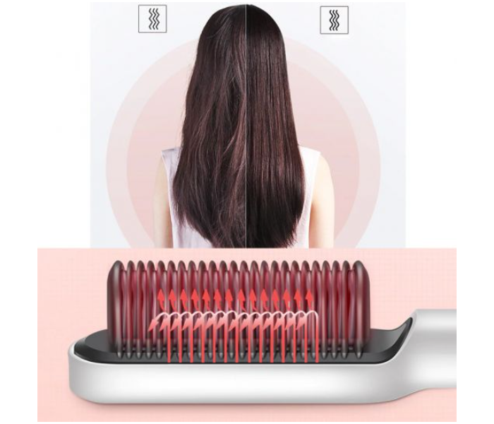 Professional Hair Straightener Tourmaline Ceramic Hair Curler Brush Hair Comb Straighteners Curling Hair Iron Hair Styler Tool - Zoom Image 2