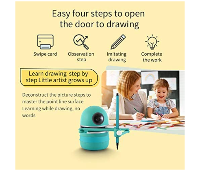 Quincy The Robot Artist - Educational Robot toy - Sky Blue  - Zoom Image 5