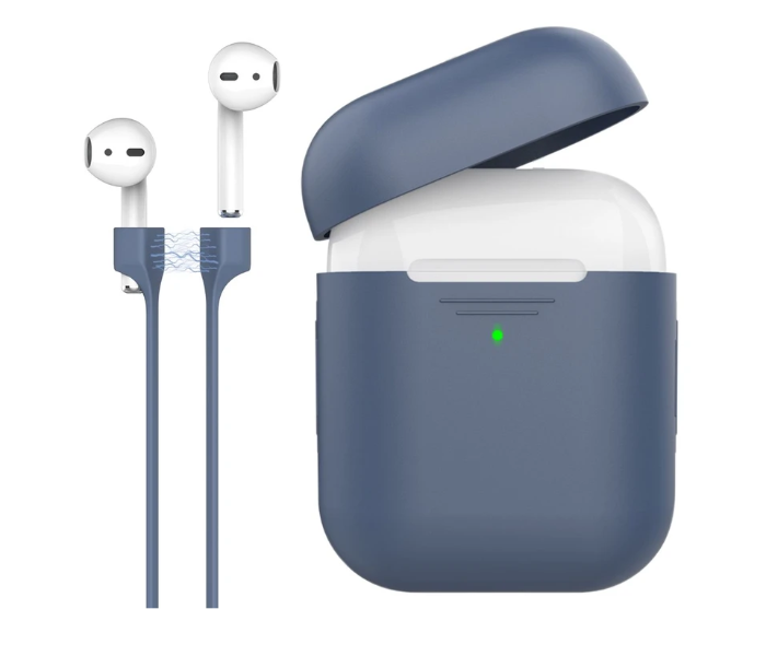 Promate PODKIT Lightweight Protective 2 in 1 Kit with Slim Case for Airpods - Navy - Zoom Image 1