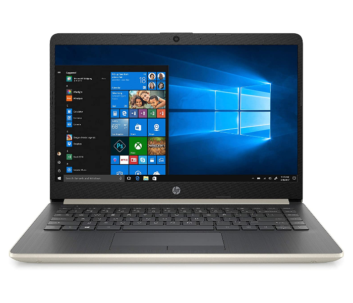 HP 14-DQ0003DX 14 inch Intel Celeron N4020 4GB RAM 64GB eMMC Storage Windows 10 S Mode - Pale Gold - Zoom Image 1