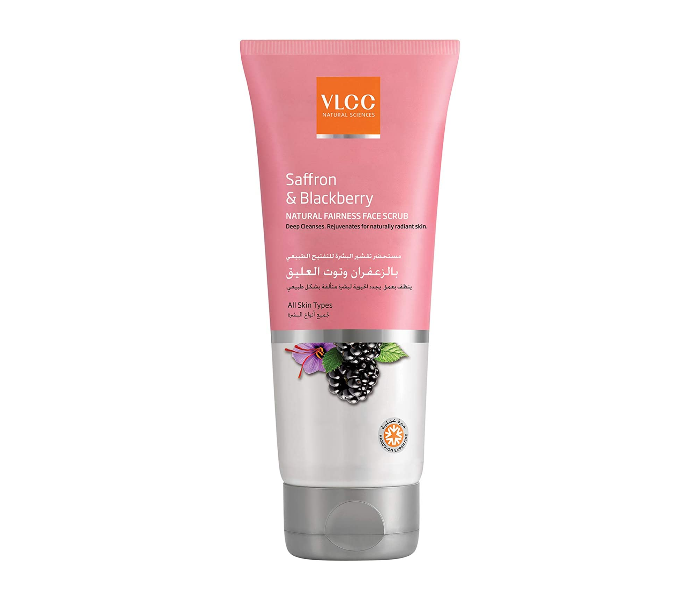 VLCC 150ml Unisex Saffron and Blackberry Natural Fairness Face Scrub - Zoom Image