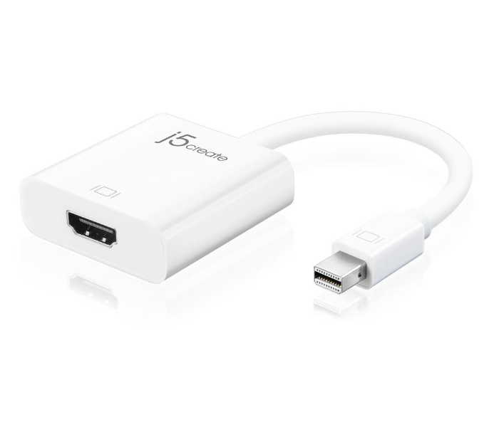 J5 Create JDA152 Mini Display Port to HDMI Adapter - White - Zoom Image 1