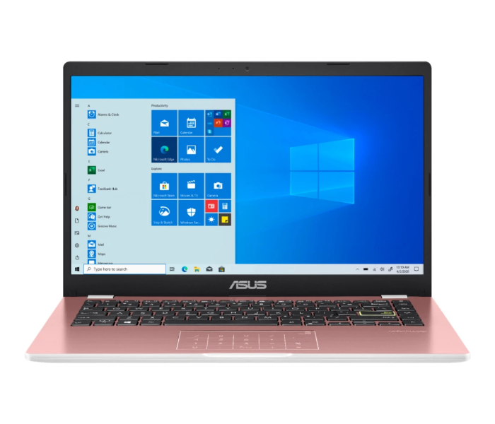 Asus E410MA-202 90NB0Q14-M11620 14inch Intel Celeron N4020 4GB RAM 128GB SSD Windows 10 - Pink - Zoom Image 1