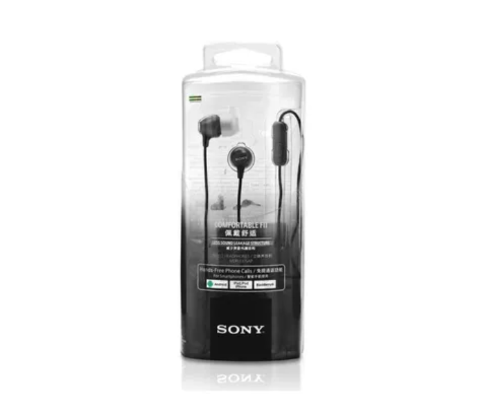 Sony MDR-EX15AP In-Ear Wired Headphones with Mic - Black - Zoom Image 2