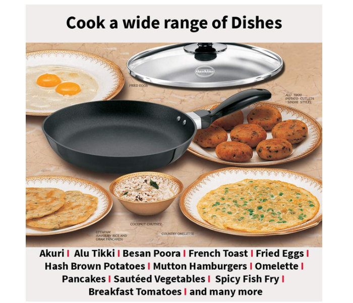 Hawkins Futura HW8003300 26cm Non Stick Frying Pan with Glass Lid - Black - Zoom Image 4