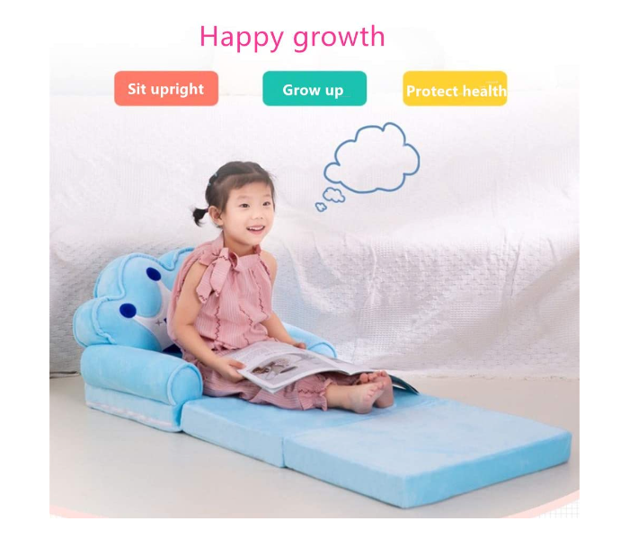 Kids Foldable Sofa Bed - Sky Blue - Zoom Image 2