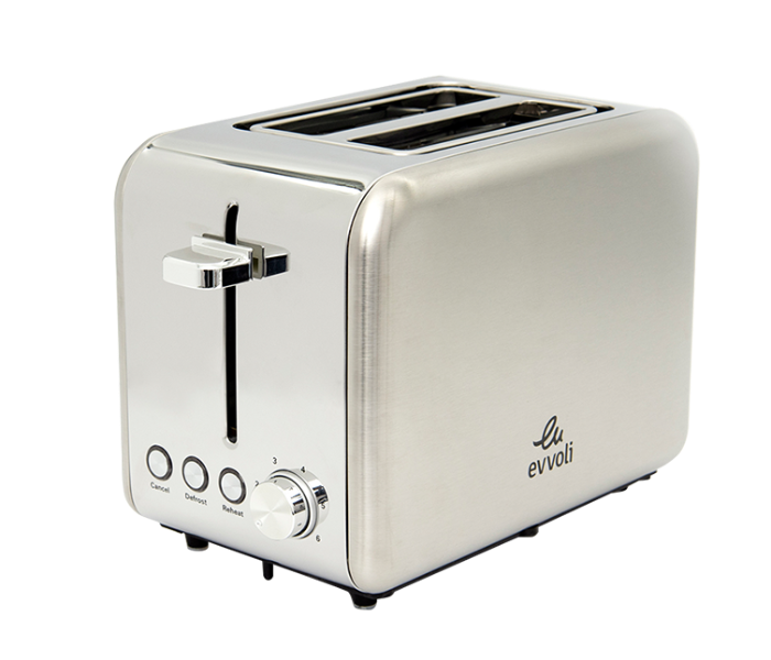 Evvoli EVKA-TO7HS 2 Slice Toaster - Silver - Zoom Image 2