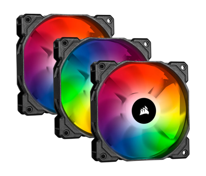 Corsair iCUE SP120 RGB PRO Performance 120mm Triple Fan Kit with Lighting Node CORE - Zoom Image 1