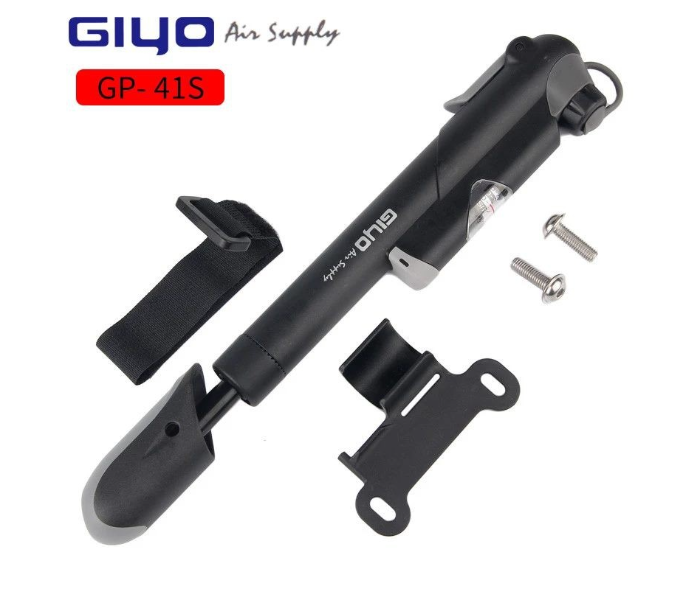 Giyo Portable Pump GP-41s with PSI Guage - Black - Zoom Image 1