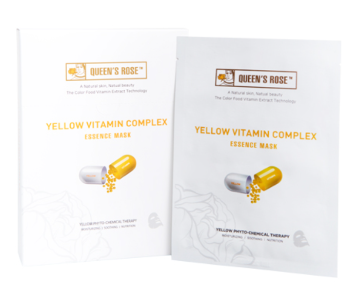 Queens Rose Yellow Vitamin Complex Essence Mask - Made In Korea - Zoom Image 2