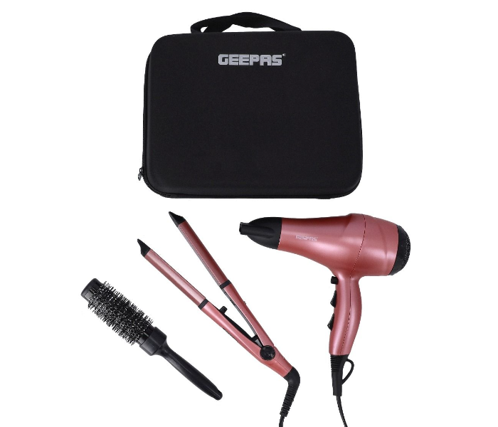 Geepas GHF86054 4 In 1 2000Watts Hair Dressing Set - Pink - Zoom Image 3