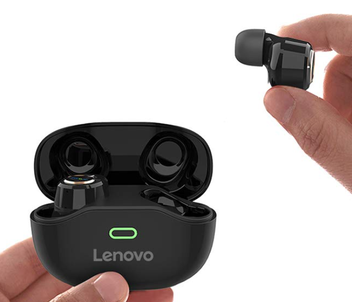 Lenovo X18 Waterproof Noise Cancelling HiFi Stereo In Ear Bluetooth True Wireless Earphone with Fast Charging Case - Black - Zoom Image 2