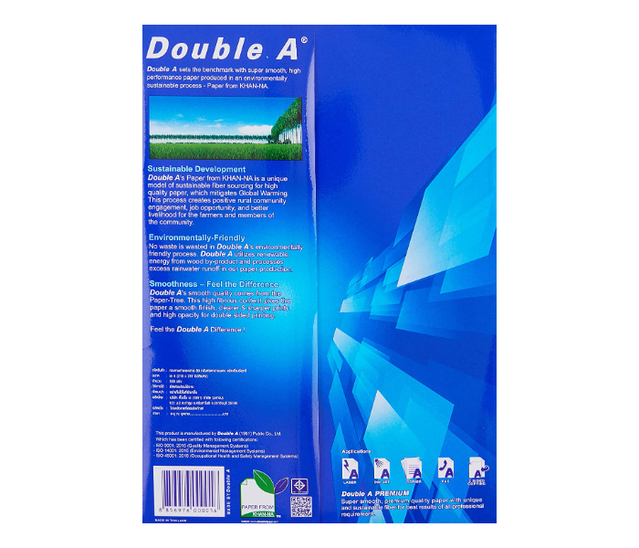 Double A Printer A4 Size Copy Paper 500 Pages - Zoom Image 2