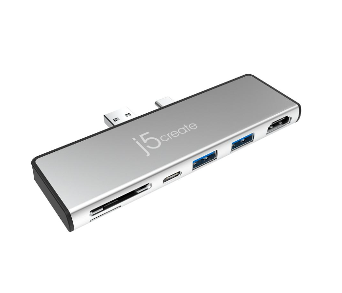 J5 Create JCD324 Ultra Drive Mini Dock for Surface Pro - Silver - Zoom Image 1