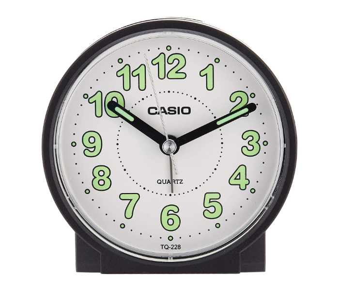 Casio TQ-228-1DF Round Travel Table Top Alarm Clock - Black - Zoom Image 3