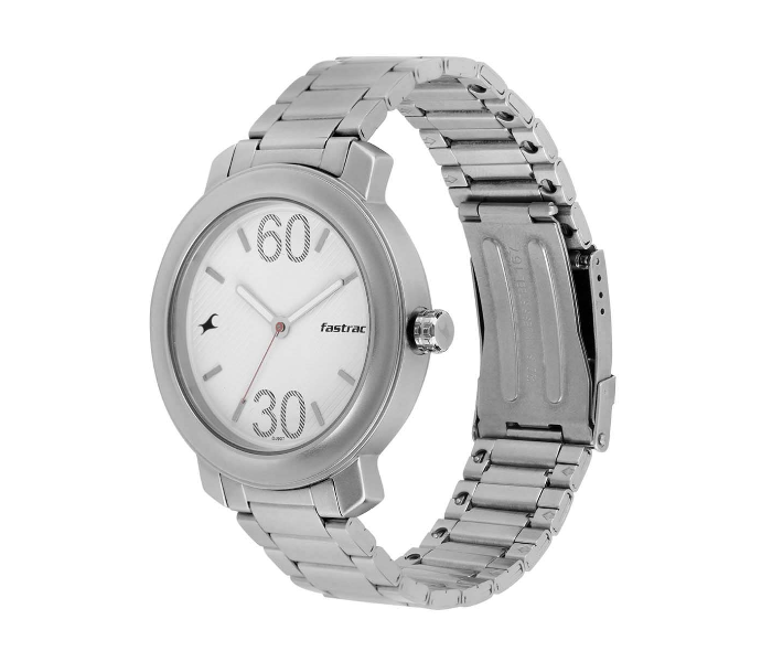 Fastrack 3222SM02 White Dial Stainless Steel Strap Watch - Silver - Zoom Image 2