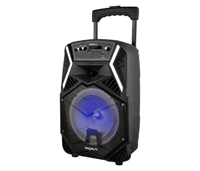 Impex TS-25B 25W Multimedia Portable Trolley Speaker with Mic and LED Light - Black - Zoom Image 1