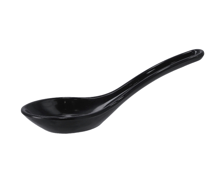 Royalford RF10058 Melamine Ware Iva Soup Spoon - Black - Zoom Image 1