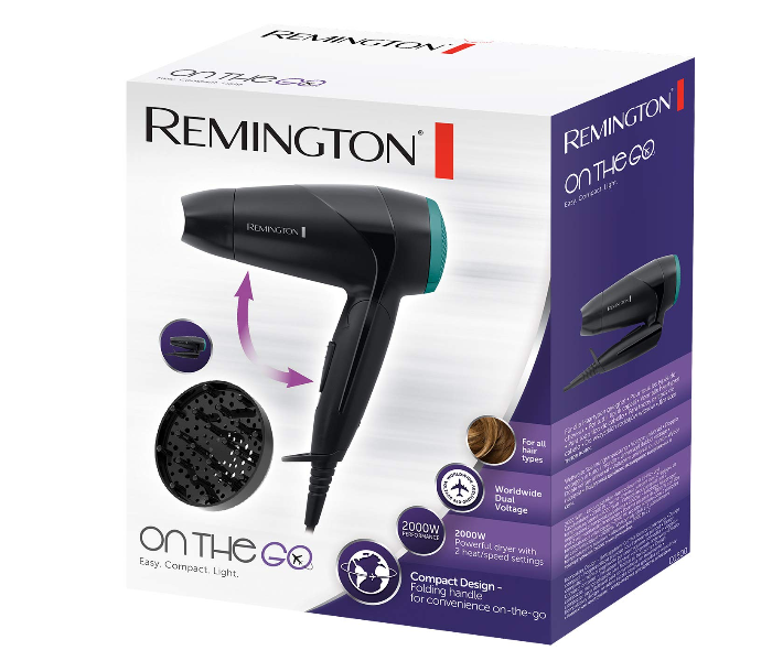 Remington D1500 2000W Compact Travel Hair Dryer - Black - Zoom Image 4