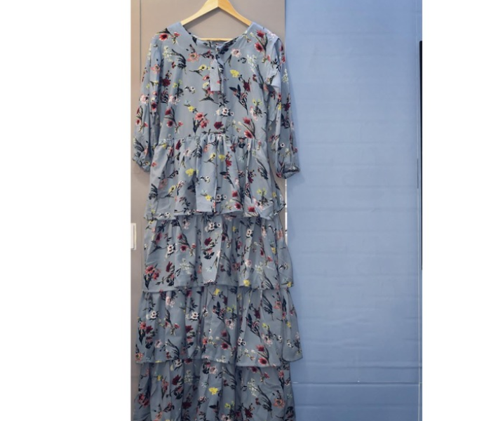 Kiwo Large Floral Flair Gown - Blue - Zoom Image