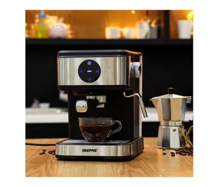 Geepas GCM41511 1.5 Liter Cappuccino Maker - Black and Silver - Zoom Image 2