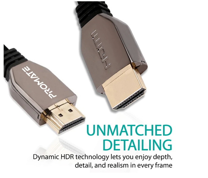 Promate PROLINK8K-200 Ultra HD 8K High Speed HDMI Audio Video Cable - Black - Zoom Image 5