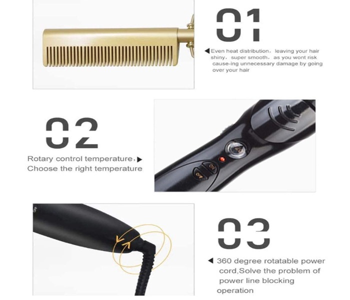 Hot Comb Hair Straightener - Electric Hot Com83345 