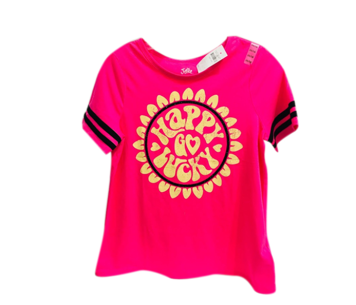 Justice Happy Go Lucky T-Shirt for 9 Year Kids - Pink - Zoom Image