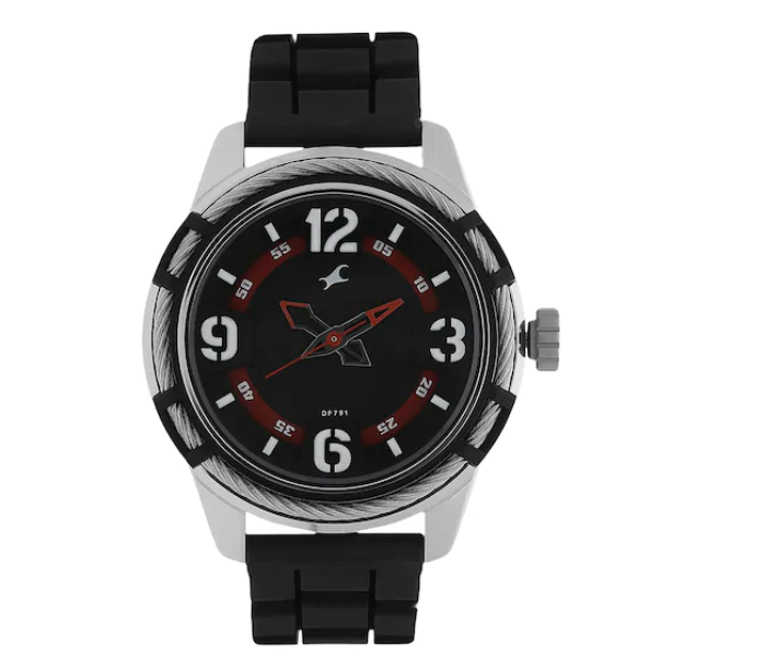 Fastrack NK3157KP01 Black Dial  Plastic Strap Watch - Black - Zoom Image 1