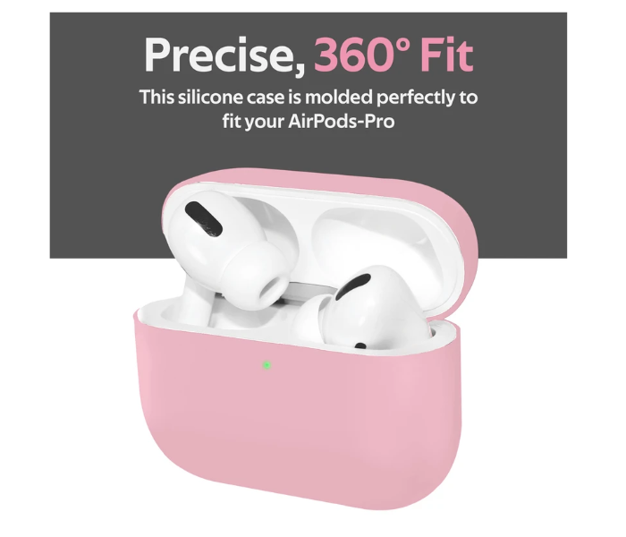 Promate AIRCASE-PRO Scratch and Drop Resistant Silicon Case for Airpods Pro - Pink - Zoom Image 2