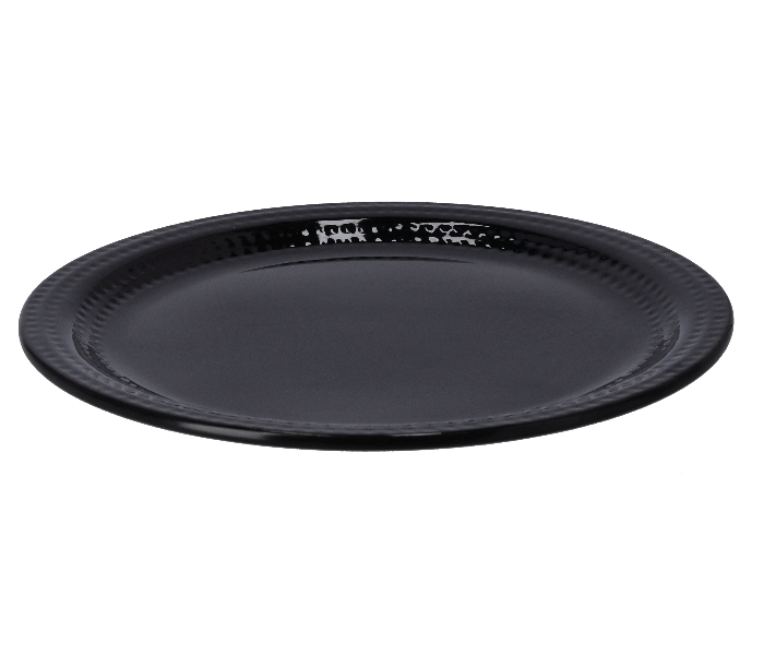 Royalford RF10036 11 Inch Melamine Ware Biza Dinner Plate - Black - Zoom Image 1