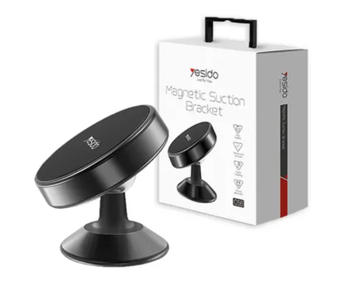 Yesido C56 Magnetic Suction Bracket Car Phone Holder - Black - Zoom Image 1