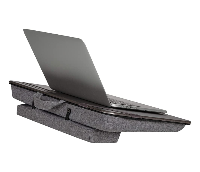 LapGear 87965 17.3 Inch Laptop Desk with Booster Cushion - Grey Woodgrain - Zoom Image 3