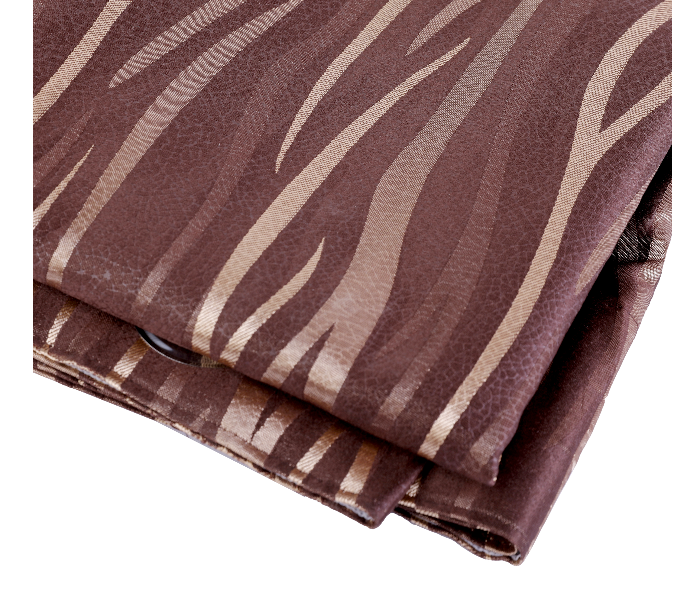 Parry Life PLWC9963 Heavy Jacquard Fabric Fully Lined Eyelet Window Curtain  - Brown - Zoom Image 1