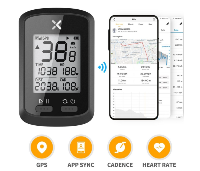 Xoss G Plus Wireless Waterproof Gps Bike Computer Speedometer Compatible With Ant- Sensors -Heart Rate Monitor Or Cadence Sensor Strava Sync - Zoom Image 9