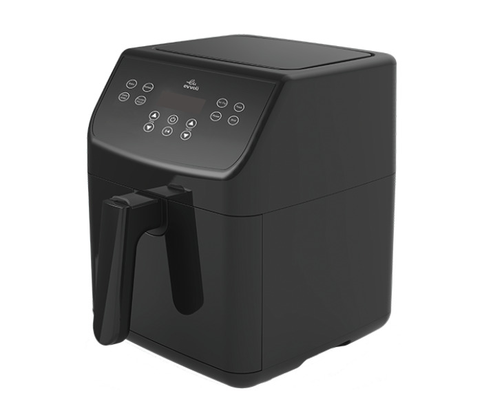 Evvoli EVKA-AF5508B 5.5 Liter 1700 Watts Digital Air Fryer with LED Digital Touch screen,Timer and Temperature Control 8 Preset Programs - Black - Zoom Image