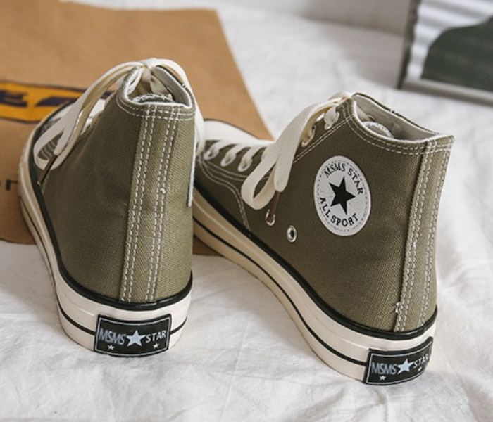 Classical High Top EU 40 Canvas Sneakers - Green - Zoom Image 2