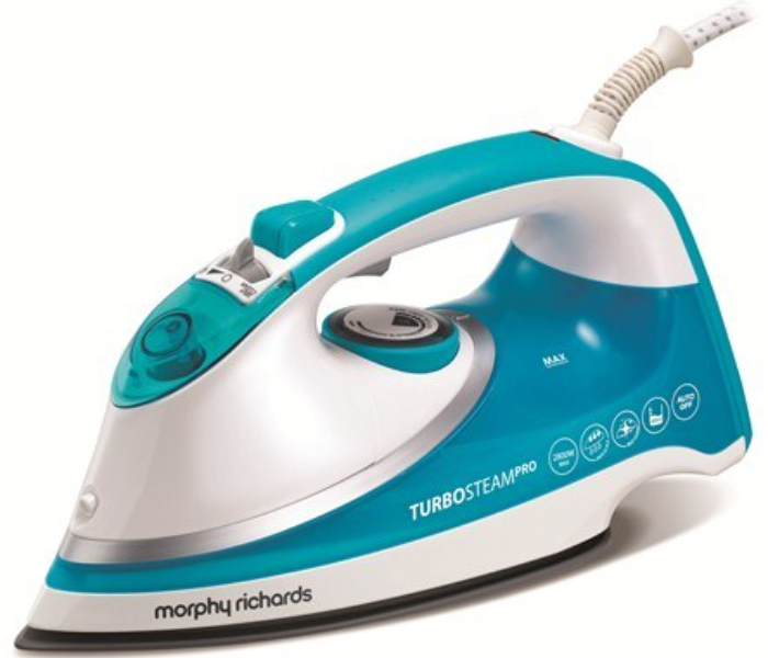 Morphy Richards 303101 Turbo Steam Pro Ionic Steam Iron - White and Blue - Zoom Image