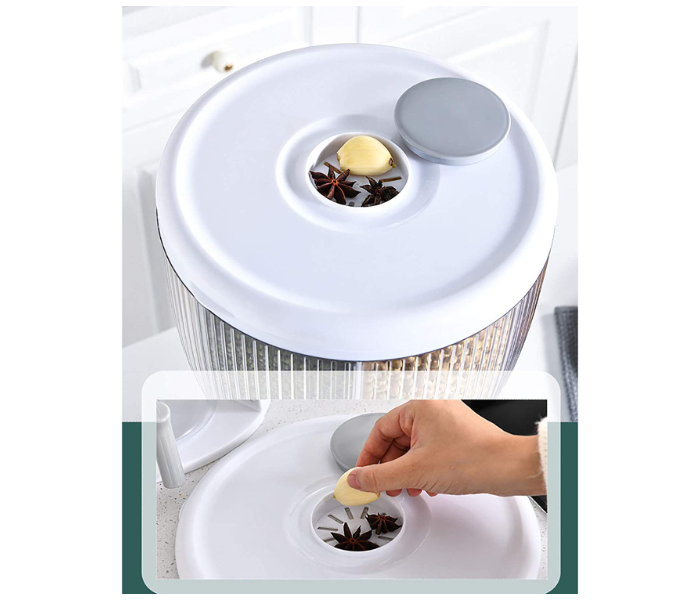 Multifunctional Rotating Food Storage Box With Lid Moisture Proof and Insect Proof - White - Zoom Image 6