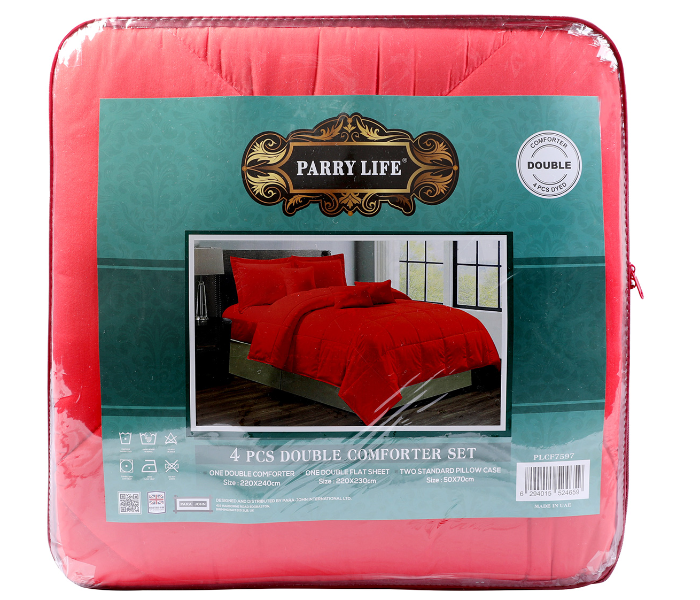 Parry Life PLCF7597 4 Piece Comforter Set - Red - Zoom Image 4