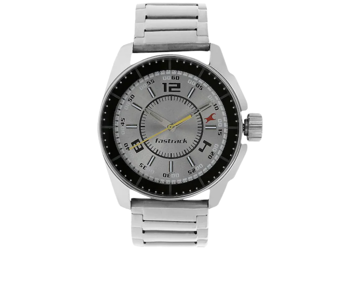 Fastrack NK3089SM02 Grey Dial Silver Stainless Steel Strap Watch - Silver - Zoom Image 1