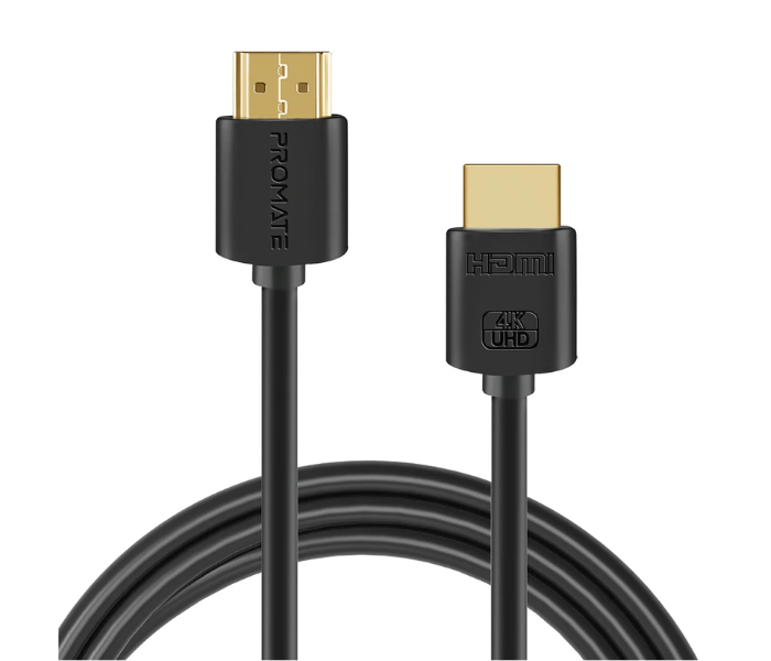 Promate PROLINK4K2-10M 10 Meter HDMI Male - HDMI Male Cable with 3D 4K Ultra HD and Ethernet Support - Black - Zoom Image 1