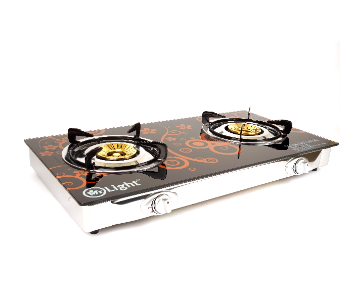 Mr Light MRGB2550-2GS Two Burner Gas Stove - Black & Silver - Zoom Image