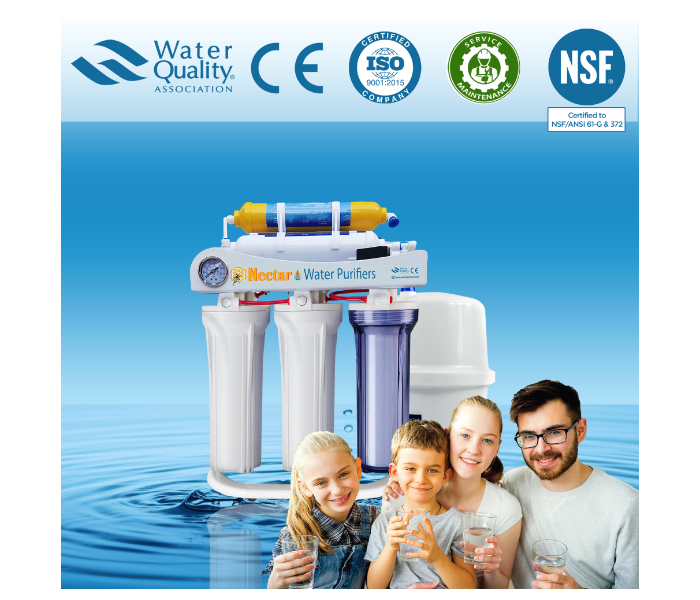 Nectar NC-6ST-PGS-01 6 Stage Reverse Osmosis Drinking Water Filter System with Stand and Pressure Gauge - Zoom Image 5