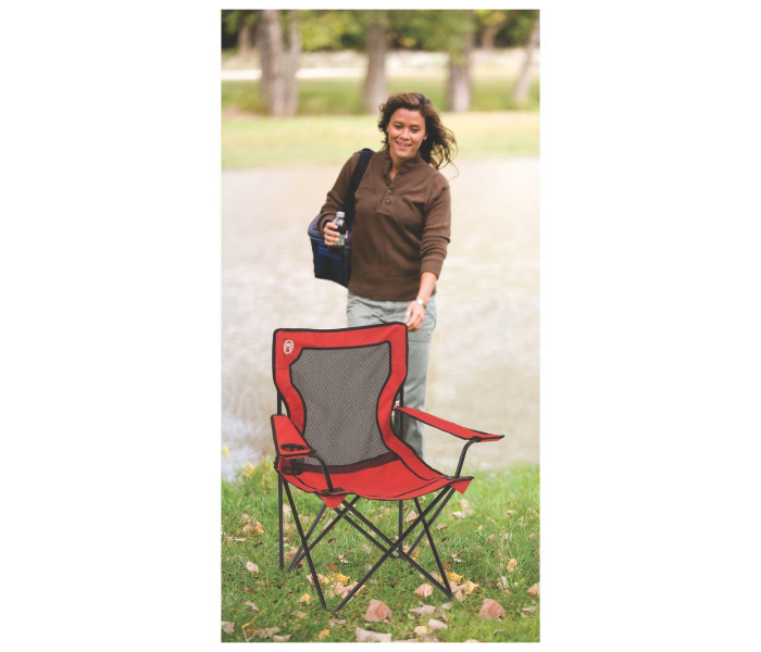 Coleman 2000020258 Broadband Mesh Quad Chair - Red - Zoom Image 2