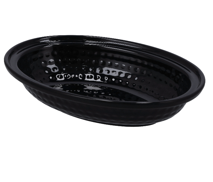 Royalford RF10049 8 Inch Melamine Ware Biza Oval Curry Bowl - Black - Zoom Image 2